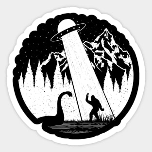 BIgfoot Ufo Abduction Loch Ness Monster Sticker